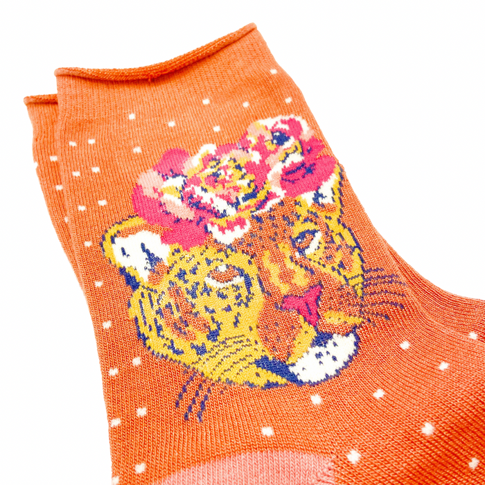 Sassy Leopard Ladies Ankle Socks