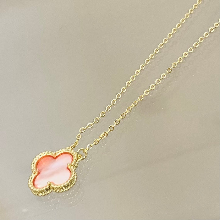 Clover Necklace - Rose Pink