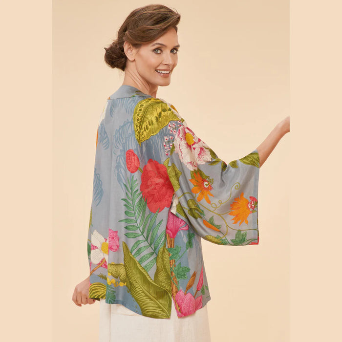 Kimono Jacket - Tropical Flora & Fauna (Lavender)