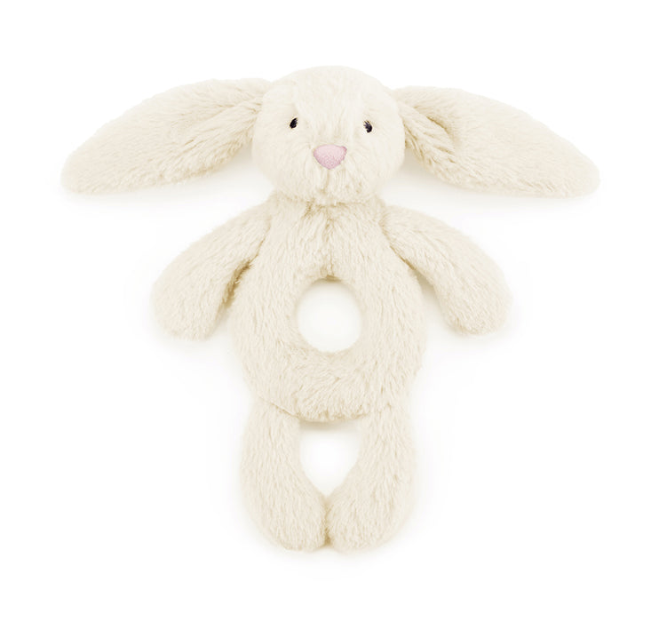 Bashful Bunny Ring Rattle Cream