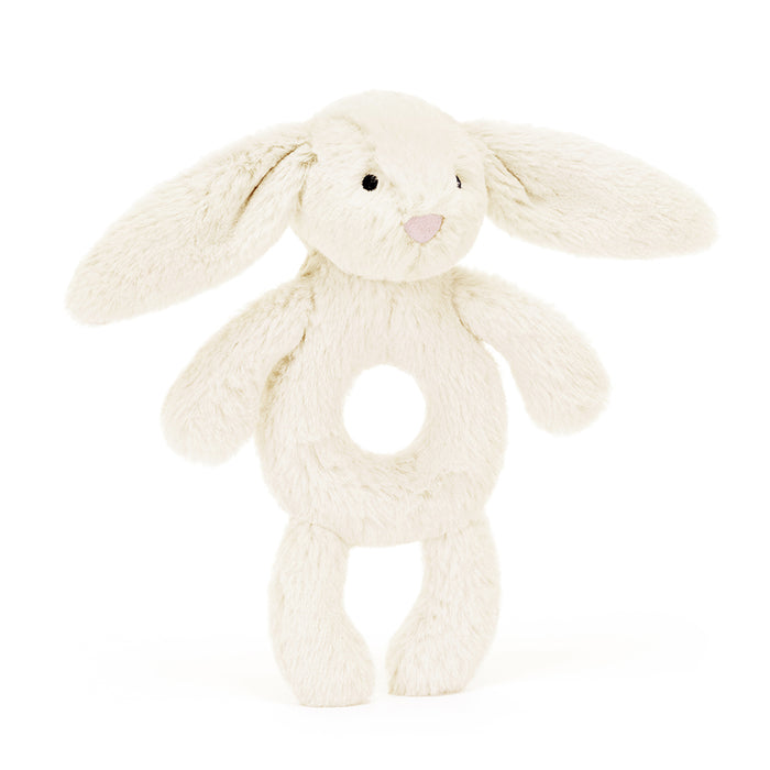 Bashful Bunny Ring Rattle Cream