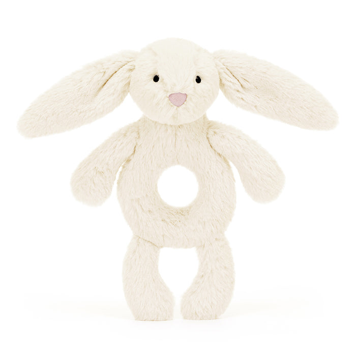 Bashful Bunny Ring Rattle Cream