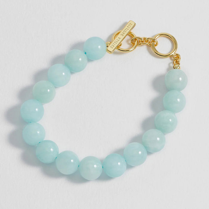 Chunky Green Quartz T-Bar Bracelet