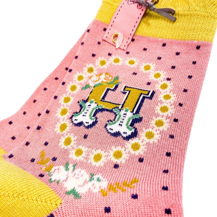 ‘H’ Alphabet Ankle Socks