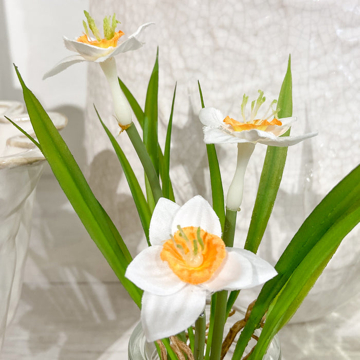 Faux Narcissus Vase
