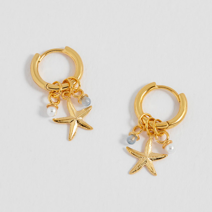 Starfish Charm Huggies