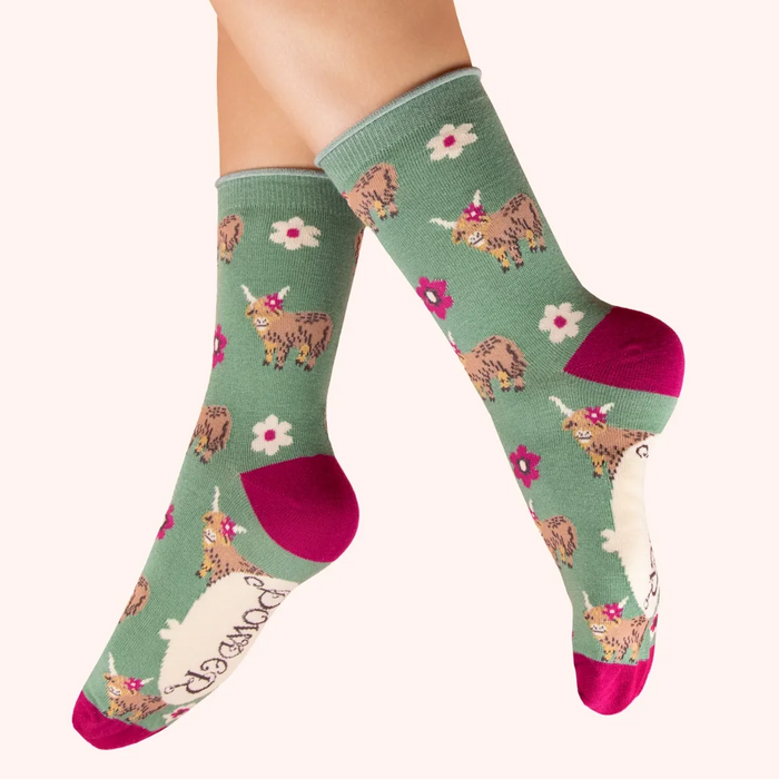 Highland Cow Ankle Socks