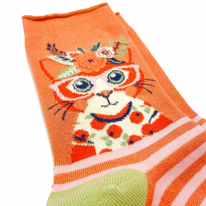 Chic Kitty Ladies Ankle Socks