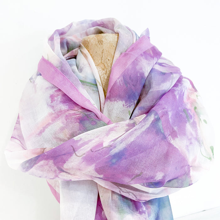 Orlaith Lavender ‘Watercolour’ Scarf