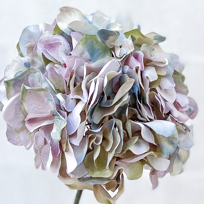 Faux Hydrangea Stem - French blue mix